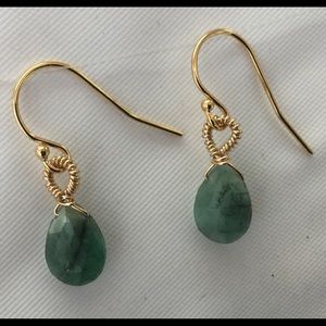 Natural Emerald Earrings by Bijoux